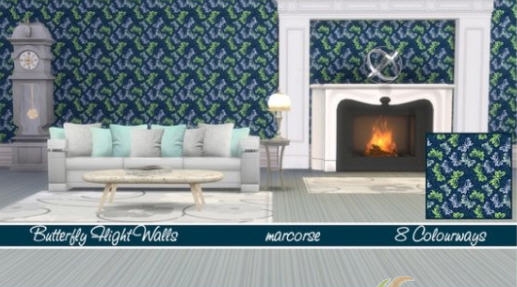 模拟人生4蝴蝶飞蛾图案墙纸MOD v2.3