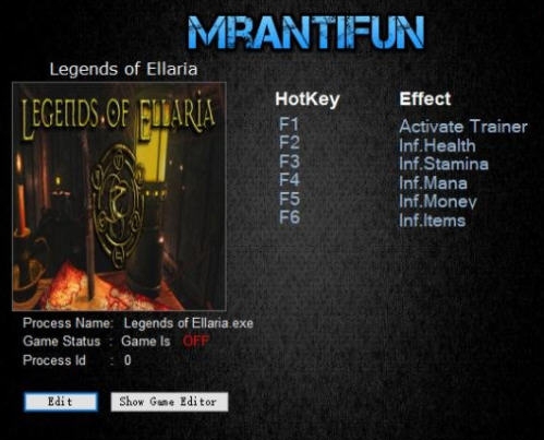 艾拉瑞亚传说五项修改器 v0.5.47.08