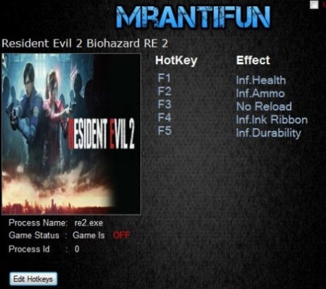 生化危机2重制版五项修改器 v3.5