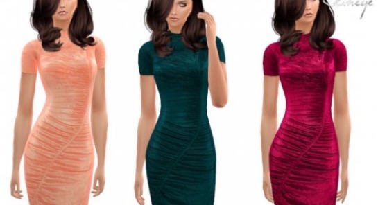 模拟人生4性感紧身天鹅绒中长裙MOD v2.4