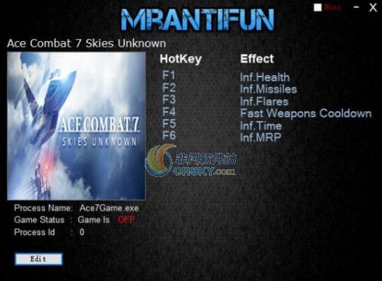 皇牌空战7未知空域六项修改器 v3.4
