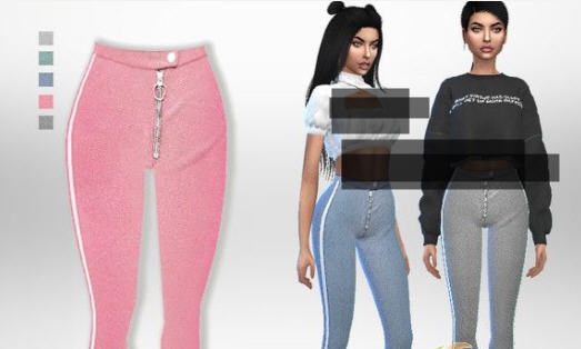 模拟人生4拉链款休闲紧身裤MOD v2.4