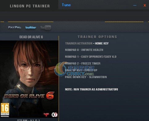 死或生6六项修改器 LinGonv1.4