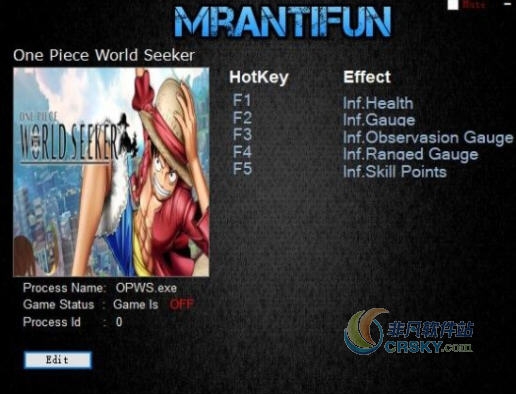 海贼王世界探索者五项修改器 v3.4