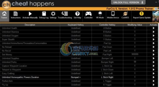 孤岛惊魂5二十三项修改器 v1.017