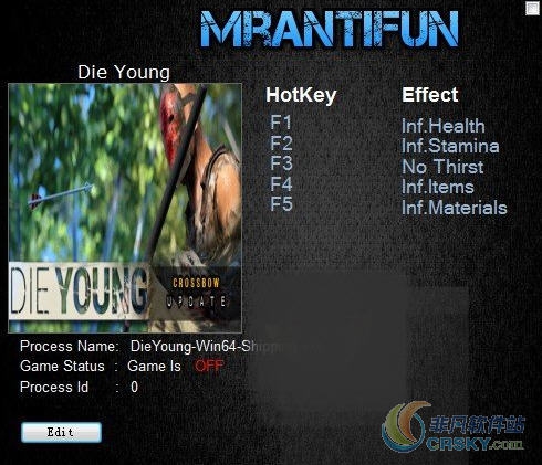 英年早逝五项修改器 v0.8.1.1.27