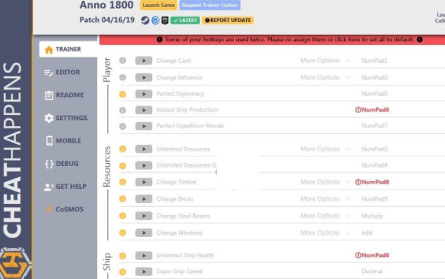 纪元1800十五项修改器 v3.7