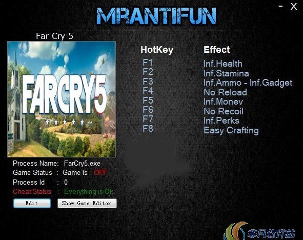 孤岛惊魂5v1.013修改器(九项) v2.52