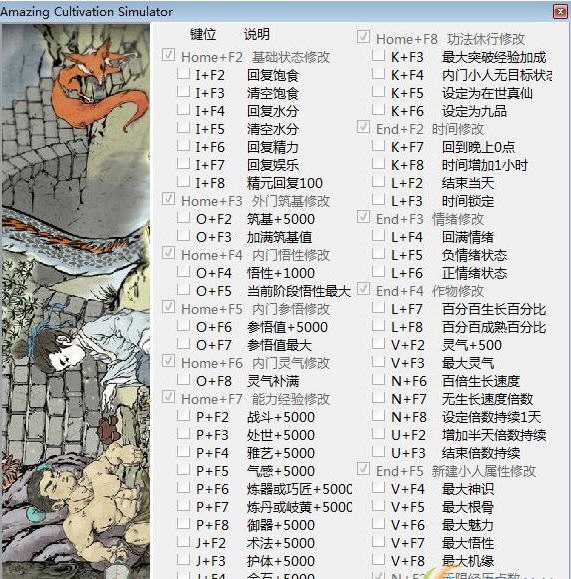 了不起的修仙模拟器0.94953修改器(五十九项) v2.31