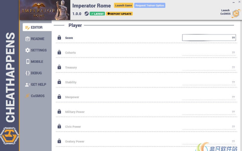大将军罗马1.0修改器(九项) v1.43