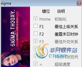 西格玛理论谍战0.16.2.0修改器(六项) v2.37