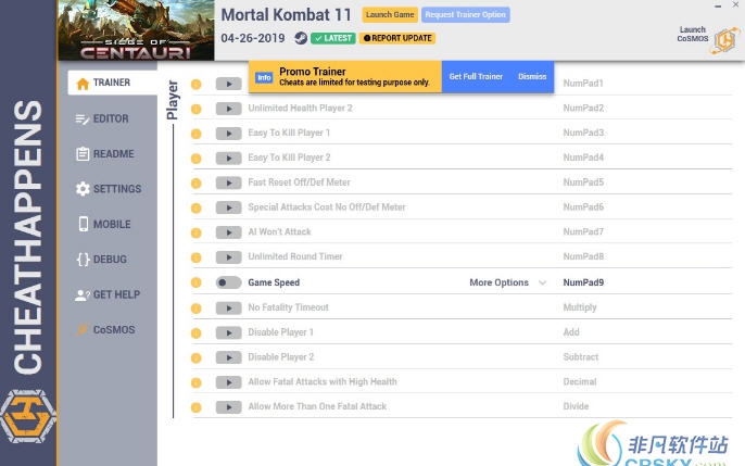 真人快打11修改器(十四项) v1.78