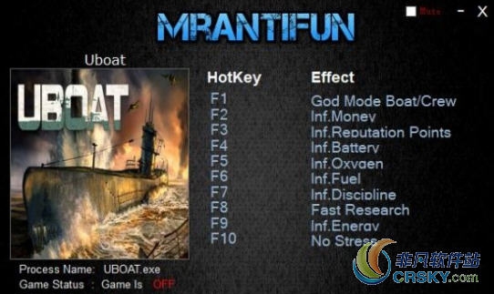 UBOAT b117修改器(十项) v1.04