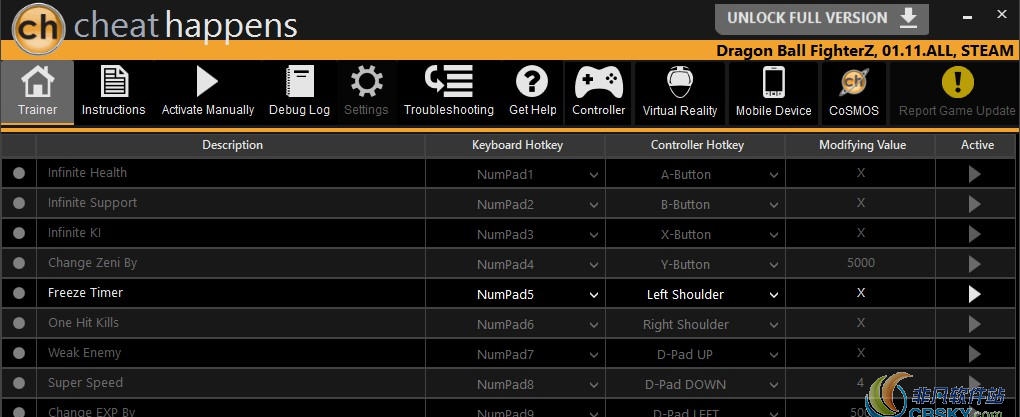 龙珠格斗Z1.17修改器(十一项) v2.06