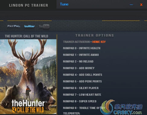 猎人野性的呼唤1.35修改器(十二项) v1.93