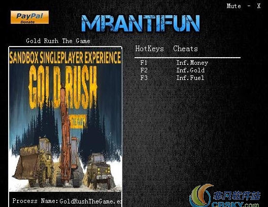 淘金热1.5.3.12025修改器(三项) v2.04