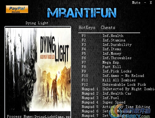 消逝的光芒信徒增强版1.17.0修改器(十九项) v2.45