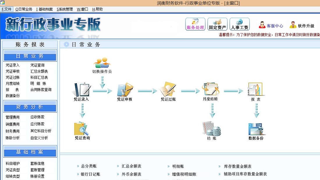 润衡行政事业单位财务软件 v8.5