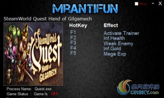 蒸汽世界冒险吉尔伽美什之手1.0修改器(四项) v2.07