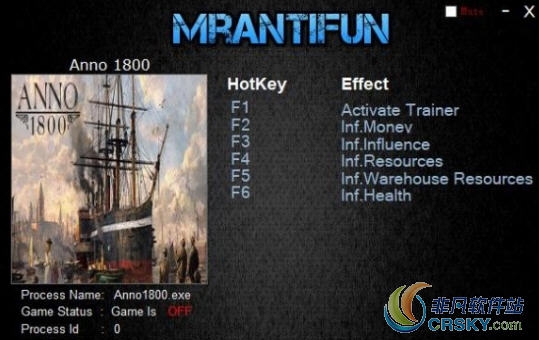 纪元1800修改器(五项) v1.09