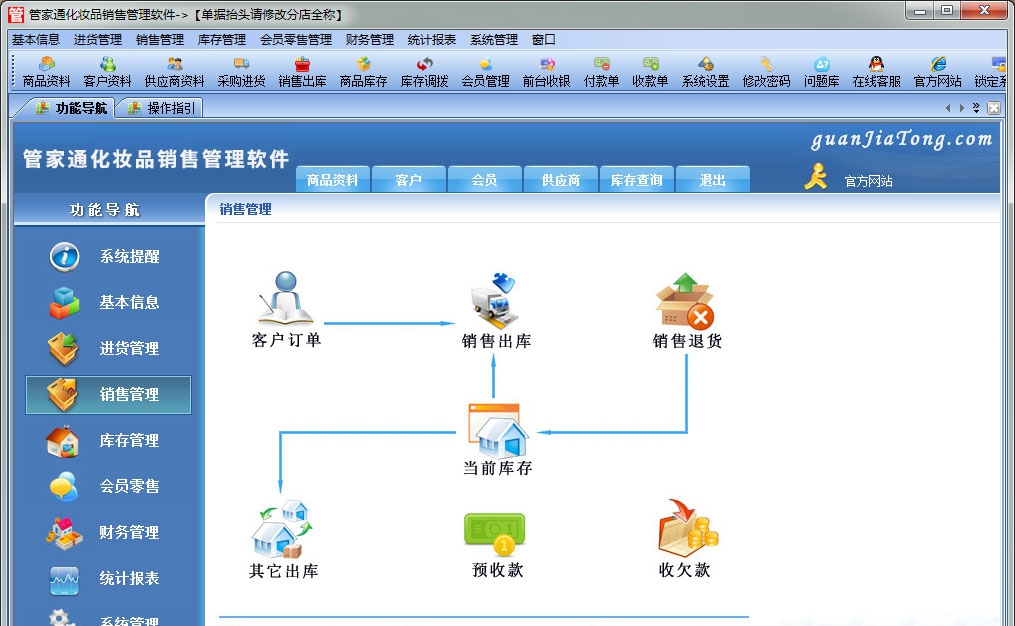 管家通化妆品销售管理软件 v3.11