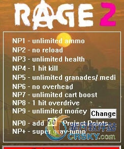 狂怒2修改器(十一项) v1.19