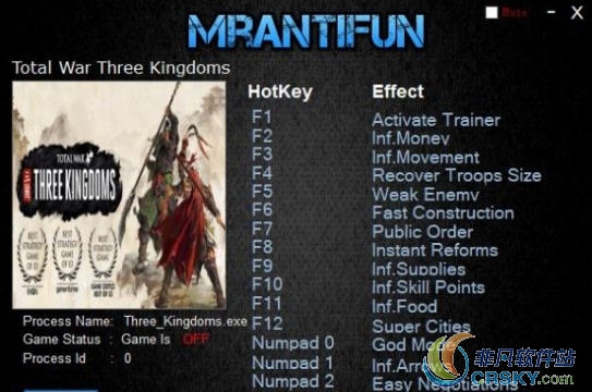 全面战争三国修改器(十六项) v1.1.6