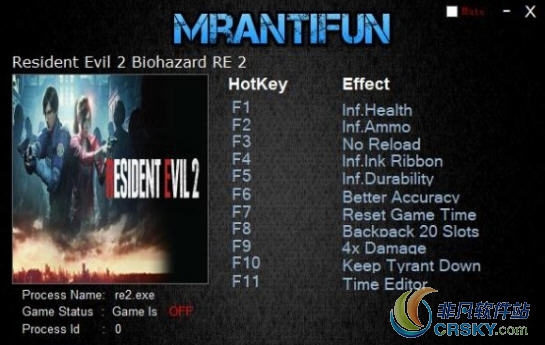 生化危机2重制版修改器(十一项) v2019.06.38