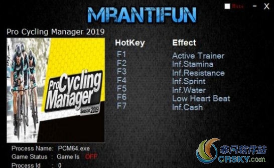 职业自行车队经理2019修改器(六项) v1.0.2.6