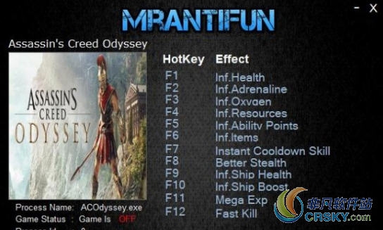 刺客信条奥德赛修改器(十二项) v1.4.8