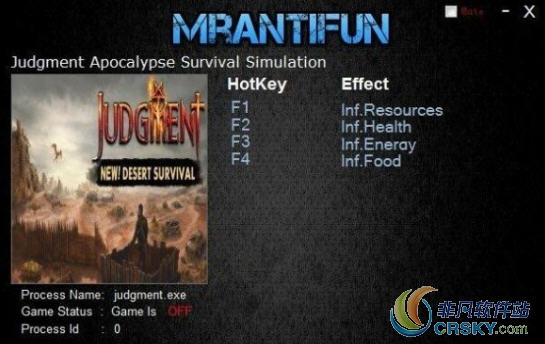 审判末世生存模拟修改器(四项) v1.1.4160