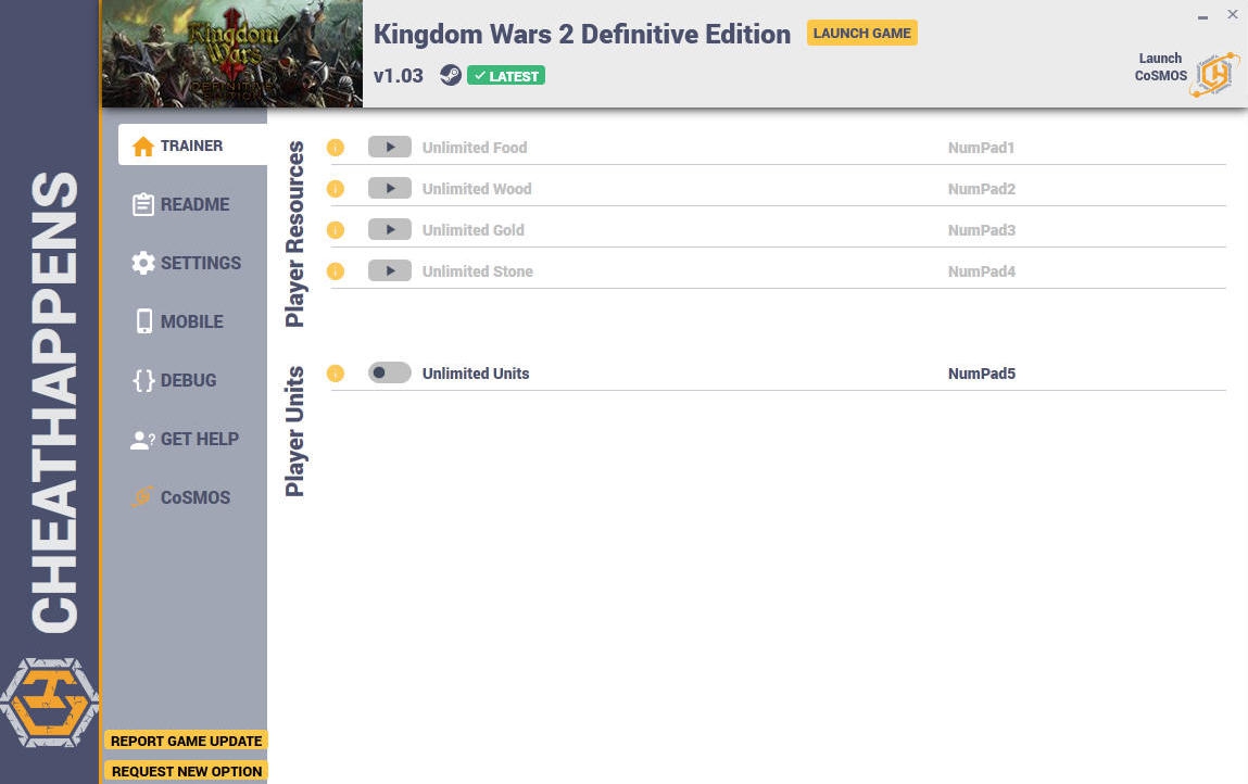 王国战争2终极版修改器(五项) v1.6