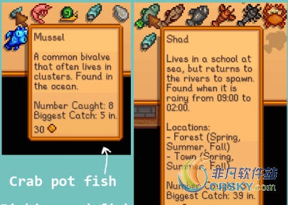 星露谷物语更丰富的鱼类介绍MOD v1.10