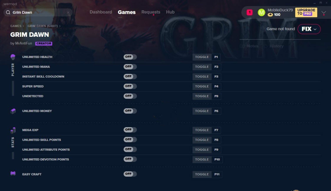 恐怖黎明修改器(十一项) v1.1.1.11