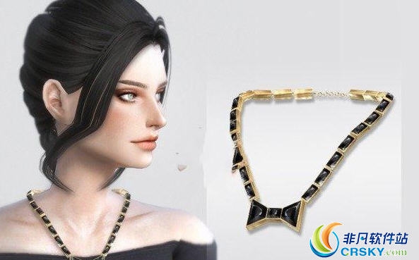 模拟人生4黑色宝石蝴蝶结项链MOD v1.33