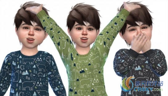 模拟人生4男孩可爱小熊图案毛衣MOD v1.53