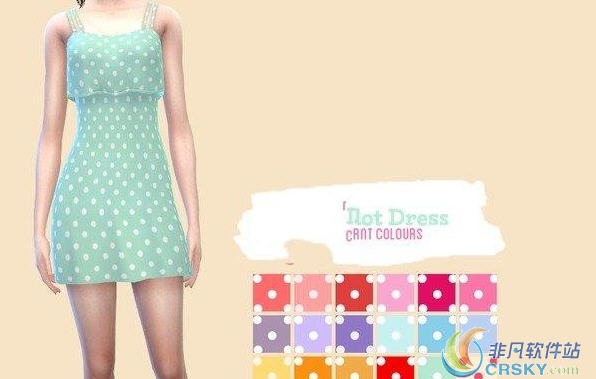 模拟人生4点状吊带连衣裙MOD v2.26