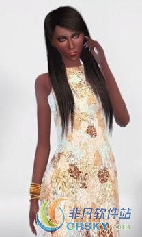 模拟人生4秋季风格女性露肩连衣裙MOD v2.65