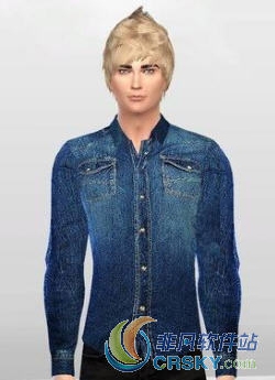 模拟人生4男款休闲牛仔衬衫MOD v2.44