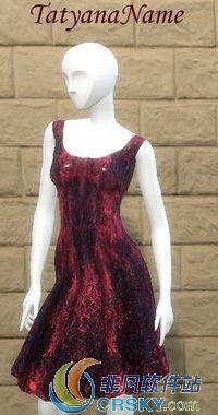 模拟人生4红黑色蕾丝连衣裙MOD v1.98