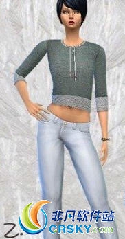 模拟人生4女款圆领简洁运动衫MOD v1.90