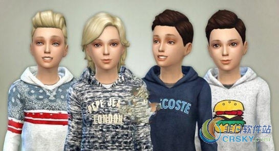 模拟人生4小男孩简洁卫衣MOD v1.24