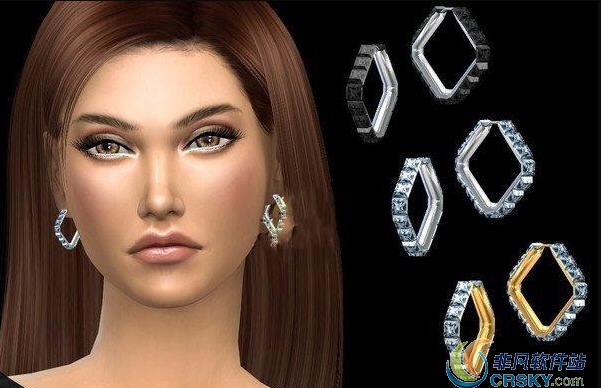 模拟人生4空心小方框耳环MOD v1.80