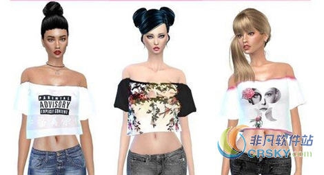 模拟人生4可爱女性露腹短上衣MOD v1.73