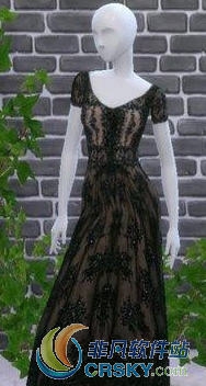 模拟人生4黑色蕾丝连衣裙MOD v1.24