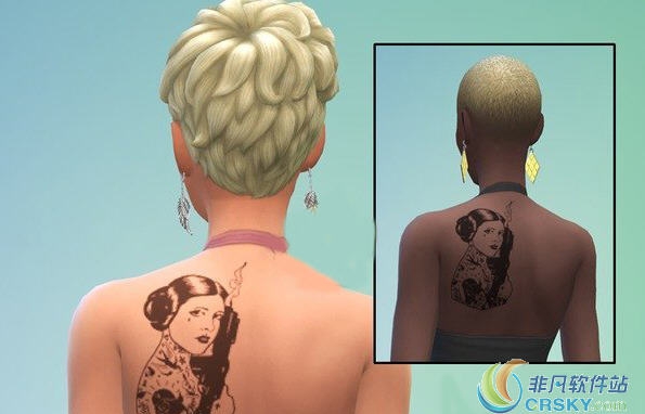 模拟人生4女性后背纹身MOD v1.34