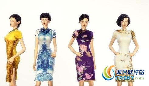 模拟人生4多彩女性旗袍MOD v1.87