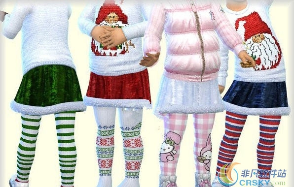 模拟人生4幼童圣诞节女式小短裙MOD v1.30