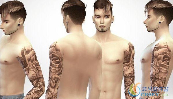 模拟人生4男性手臂帅气纹身MOD v2.57