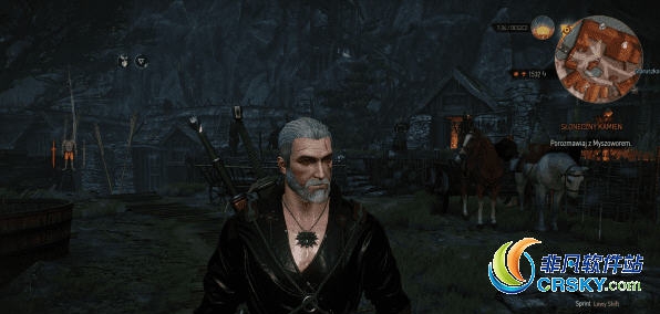 巫师3杰洛特黑色帅气皮衣MOD v1.71